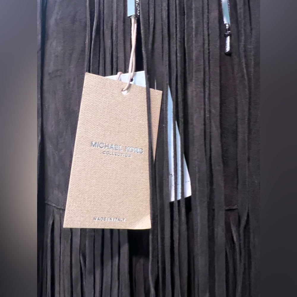 MICHAEL KORS COLLECTION Bonded Suede Fringed Dress size 8 - Picture 7 of 10
